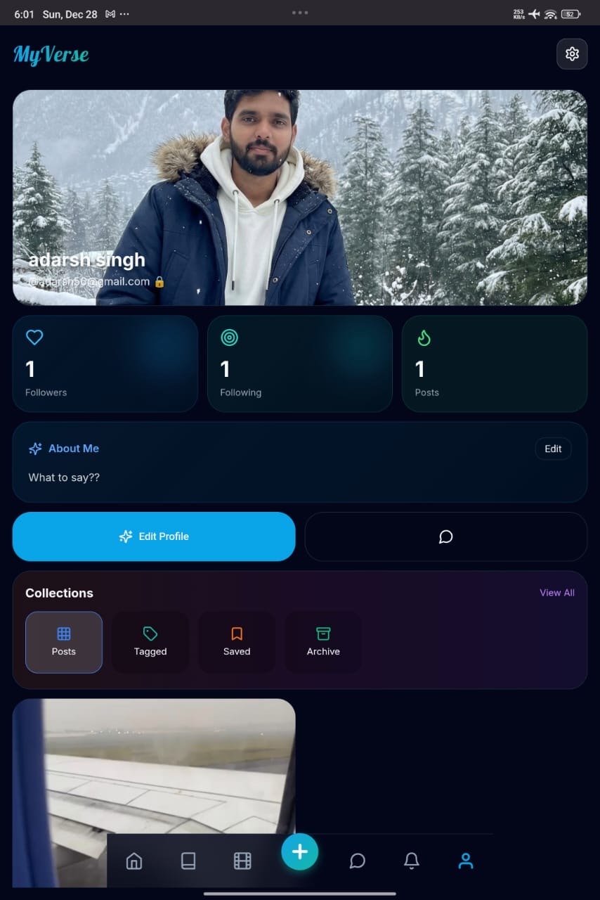 MyVerse - Product Hunt launch logo and brand identity