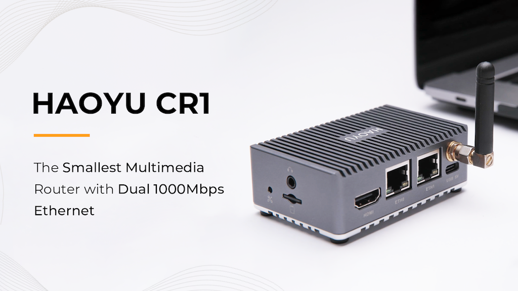 وسائط Ha Oy UC R1 - جهاز التوجيه المحمول مع منافذ Ethernet ثنائية 1000 ميغابت في الثانية 2