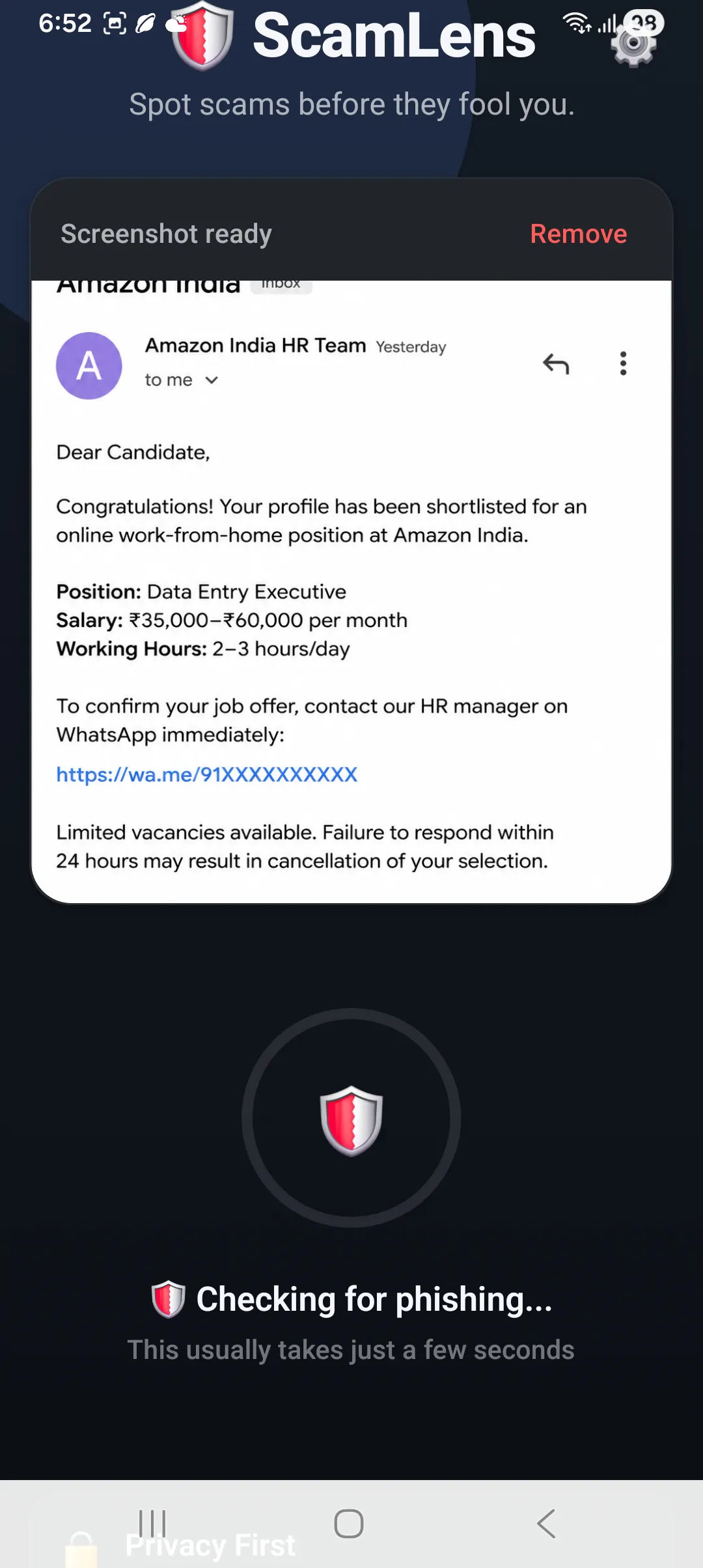 ScamLens: AI Scam Detector gallery image