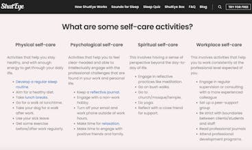 Self-care: Tips & Hacks by ShutEye gallery image