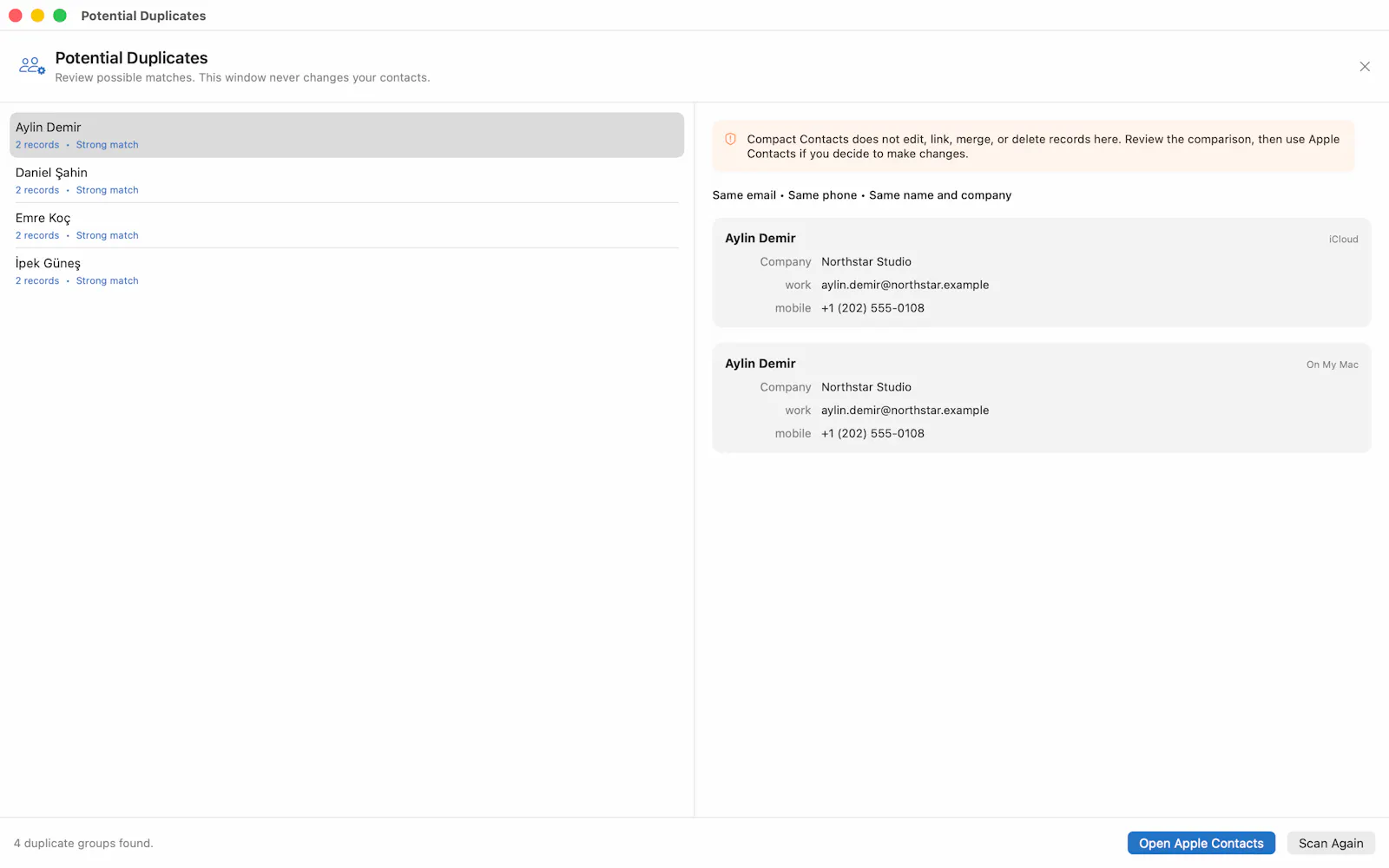 Compact Contacts screenshot 2
