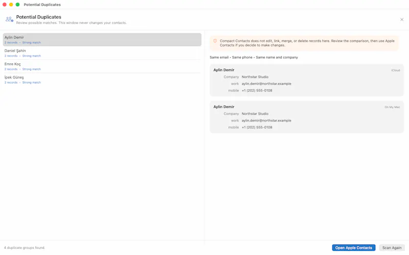 Compact Contacts screenshot 2