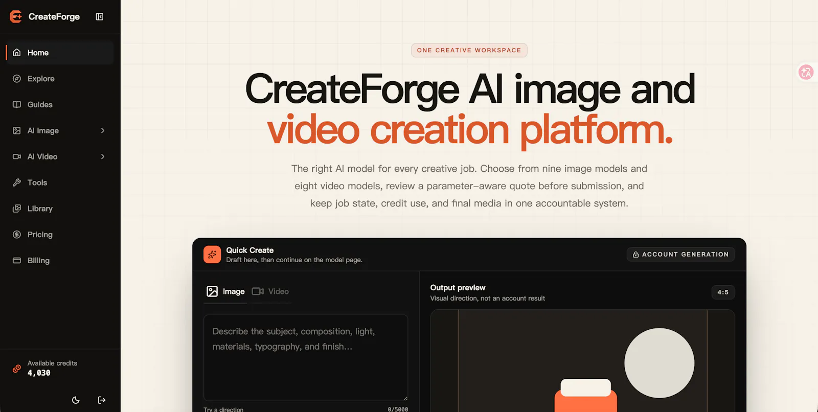 CreateForge AI screenshot 2