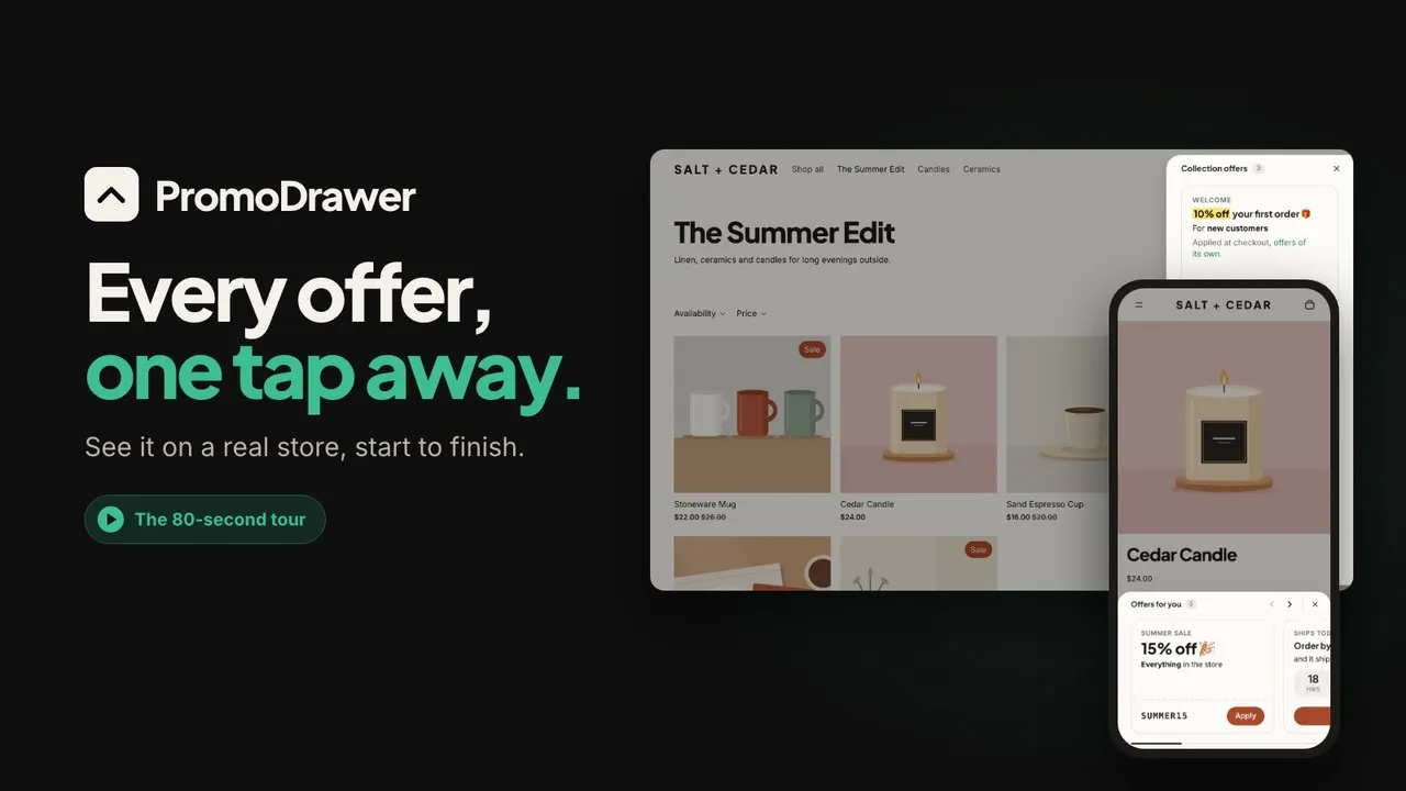 PromoDrawer gallery image