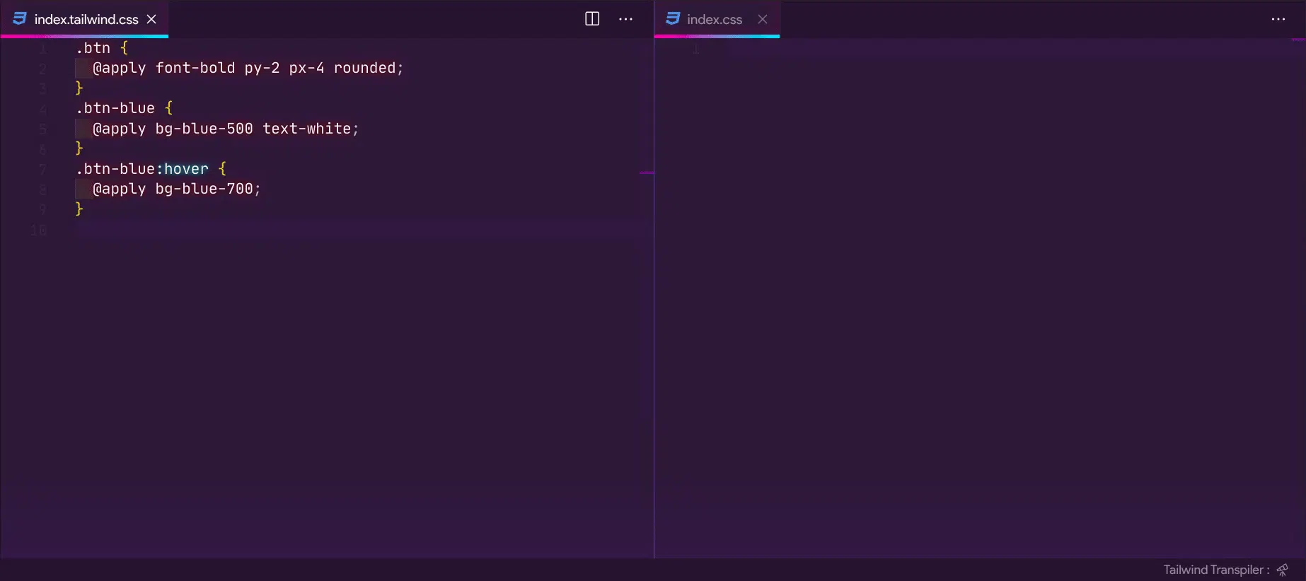 Tailwind CSS Transpiler