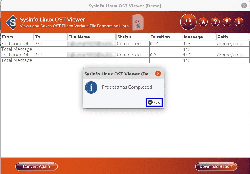 Sysinfo Linux OST查看器 - sysinfo linux OST查看器将读取并保存OST文件在Linux上媒体5