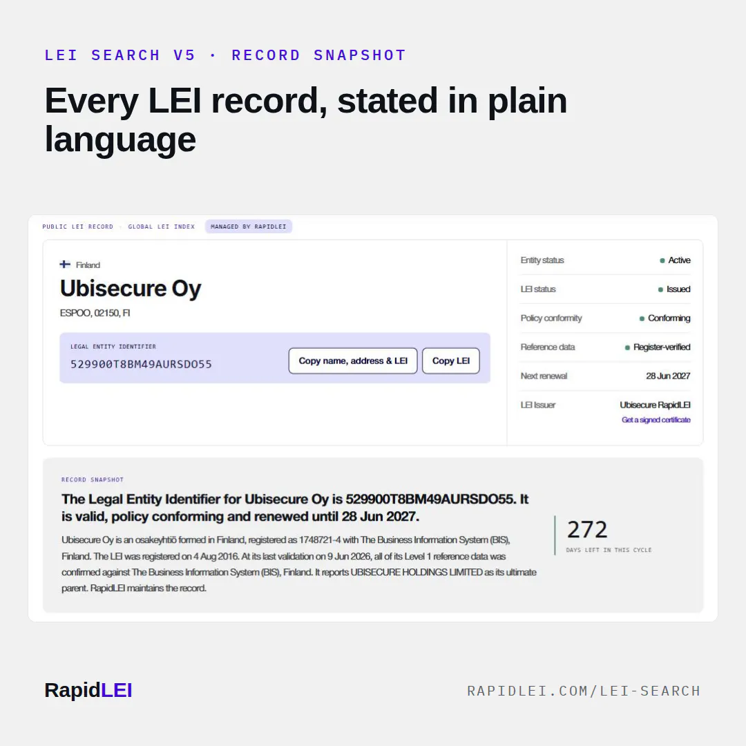 RapidLEI LEI Search gallery image