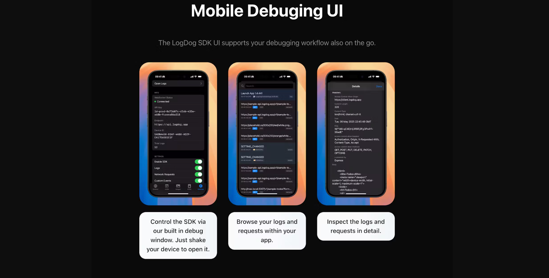 Mídia 1 de LogDog - A melhor ferramenta de depuração para aplicativos iOS e Android