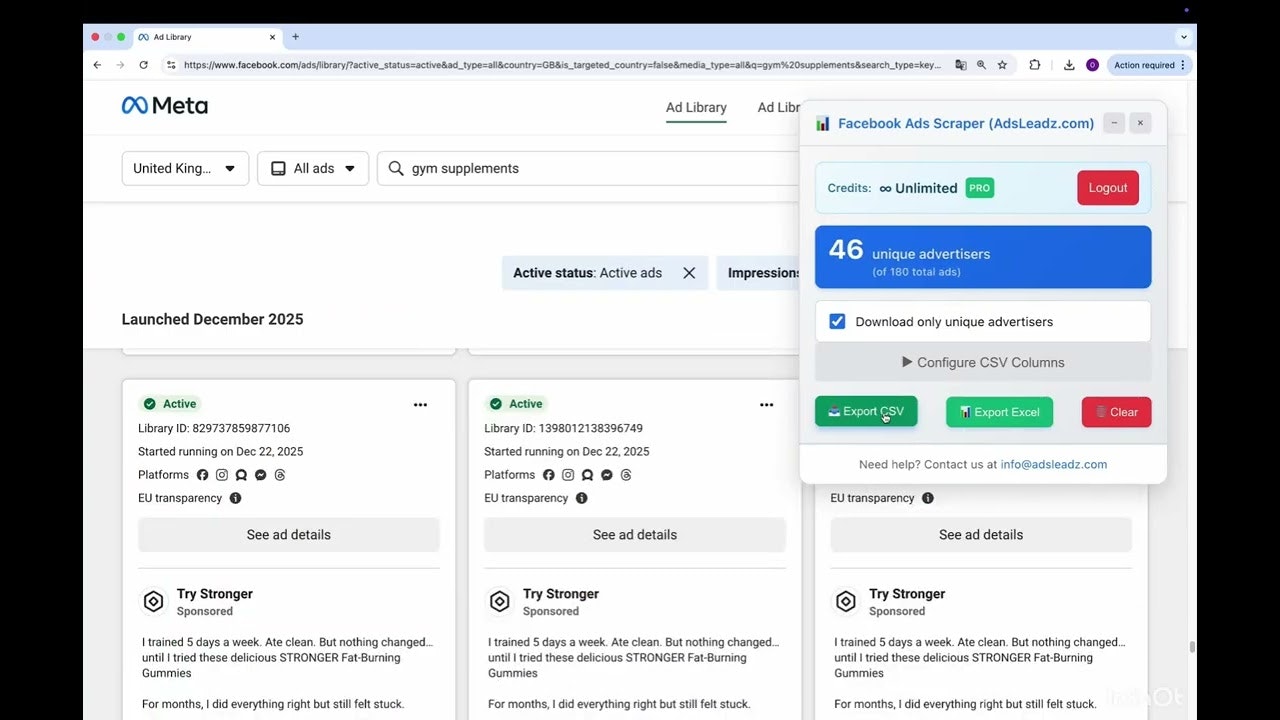 AdsLeadz - B2B Leads from FB Ads Library gallery image