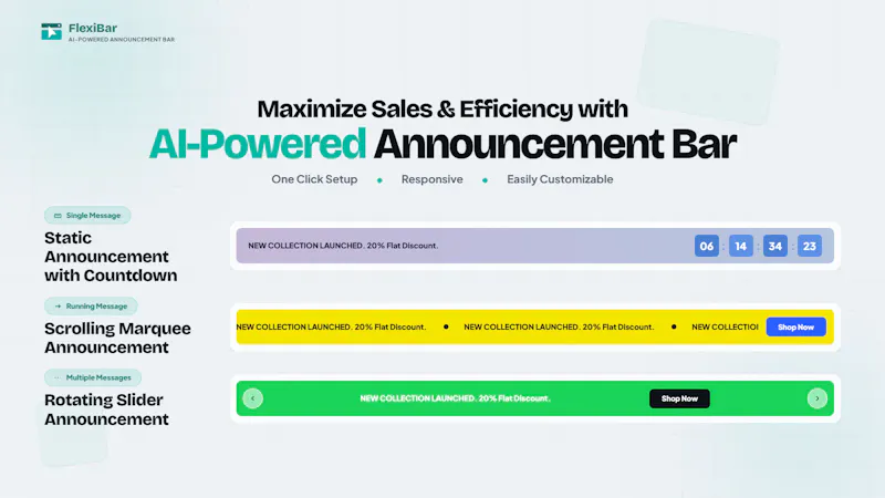 FlexiBar: AI Announcement Bar screenshot 5