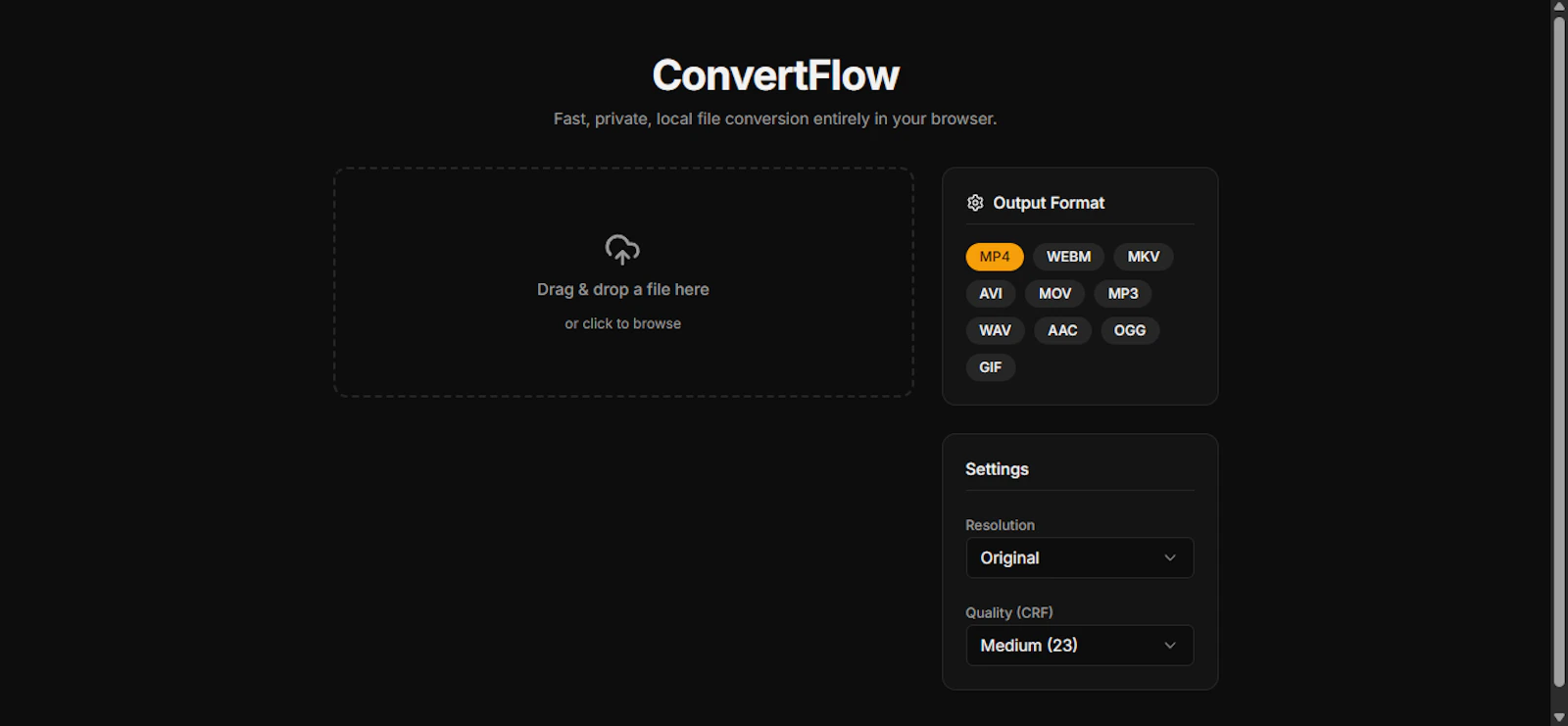 ConvertFlow - Video Converter screenshot 1