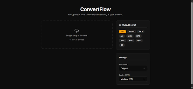 ConvertFlow - Video Converter screenshot 1