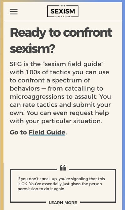 The Sexism Field Guide media 2