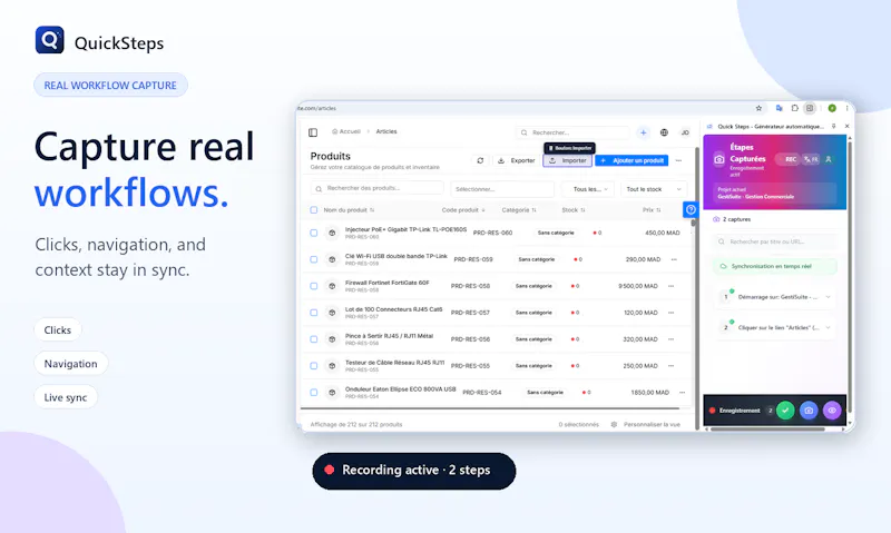 QuickSteps screenshot 2