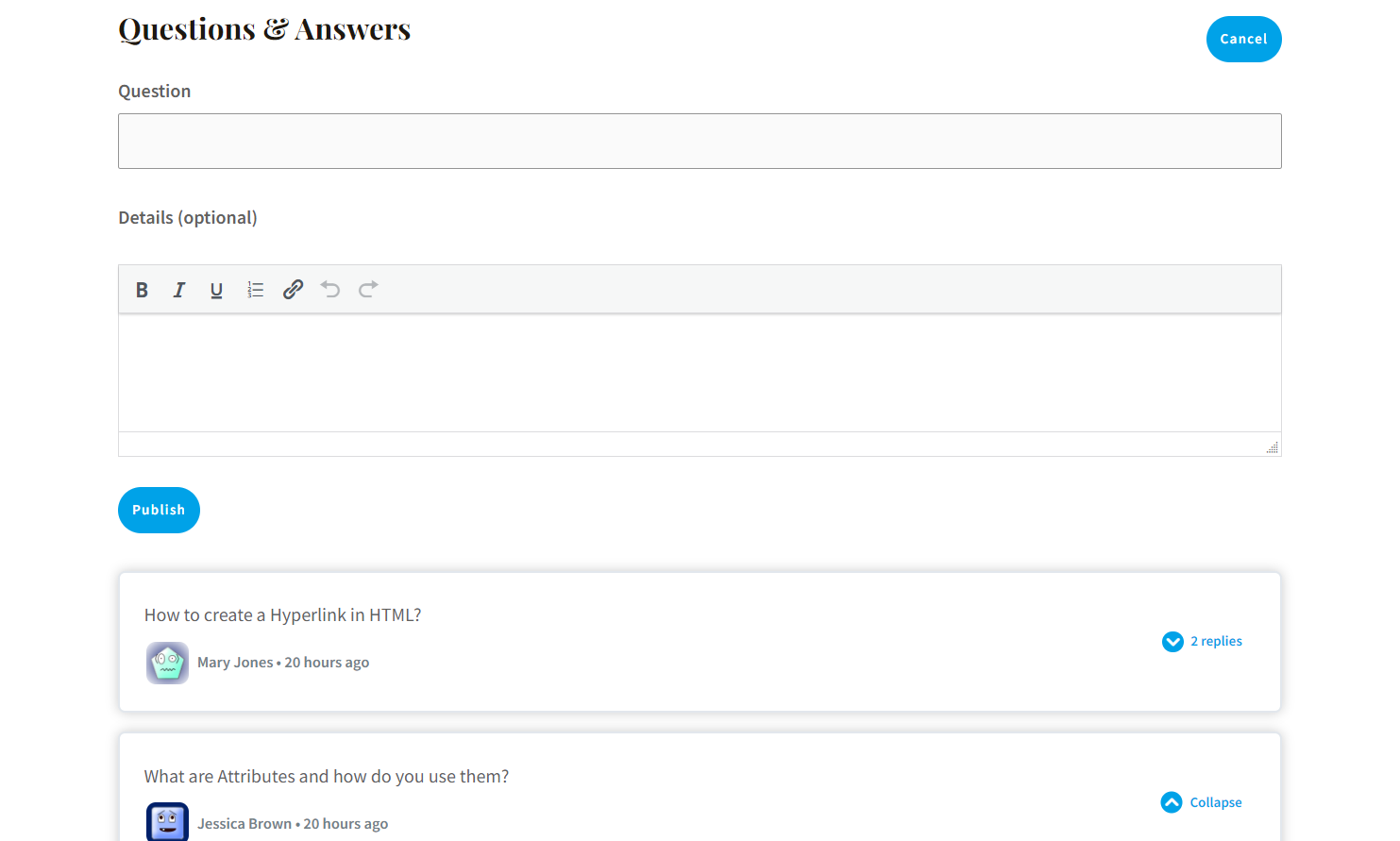 LearnDash Q&A gallery image