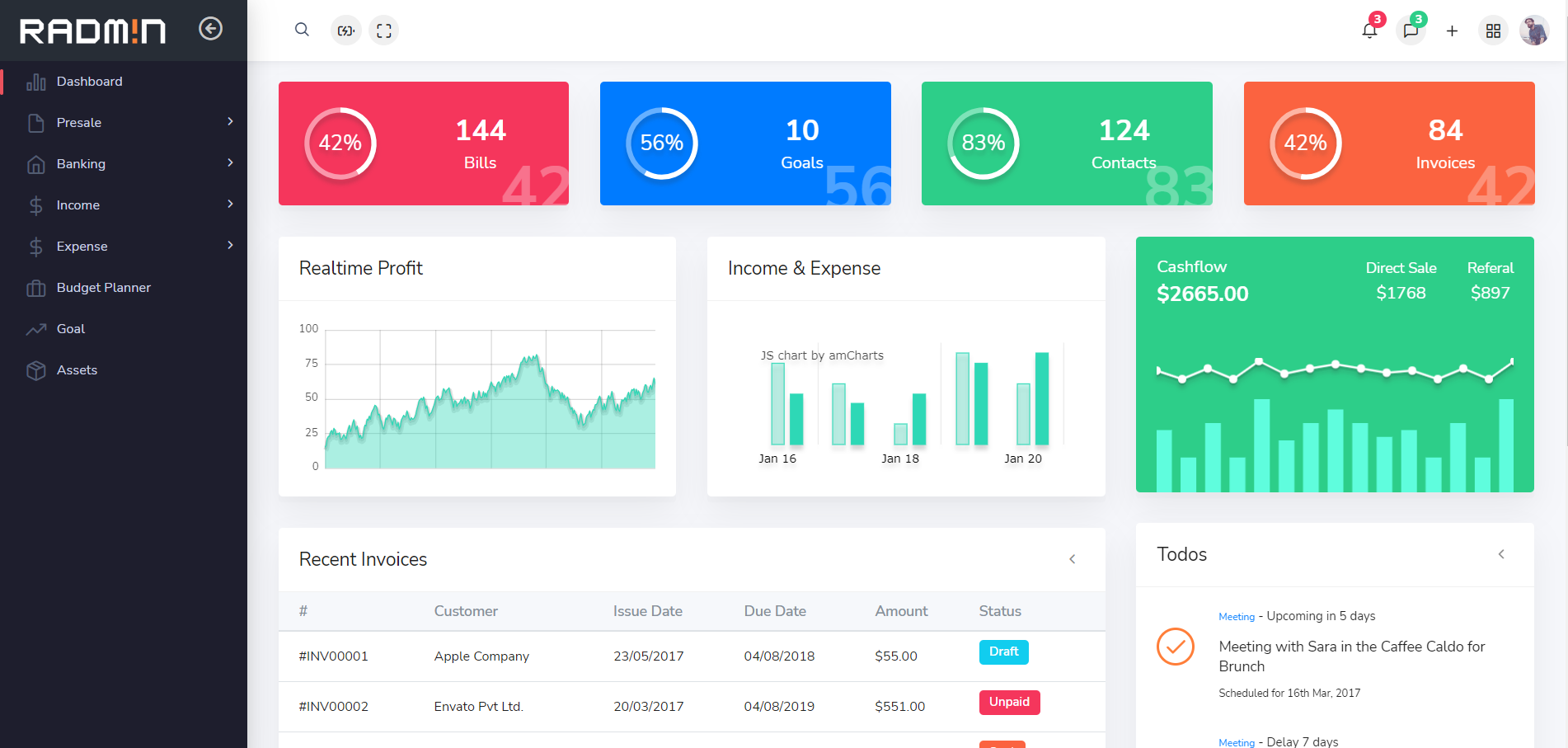 RADMIN- Laravel 대시 보드 스타터 - 대시 보드를 다음 단계로 가져 가십시오! 미디어 2