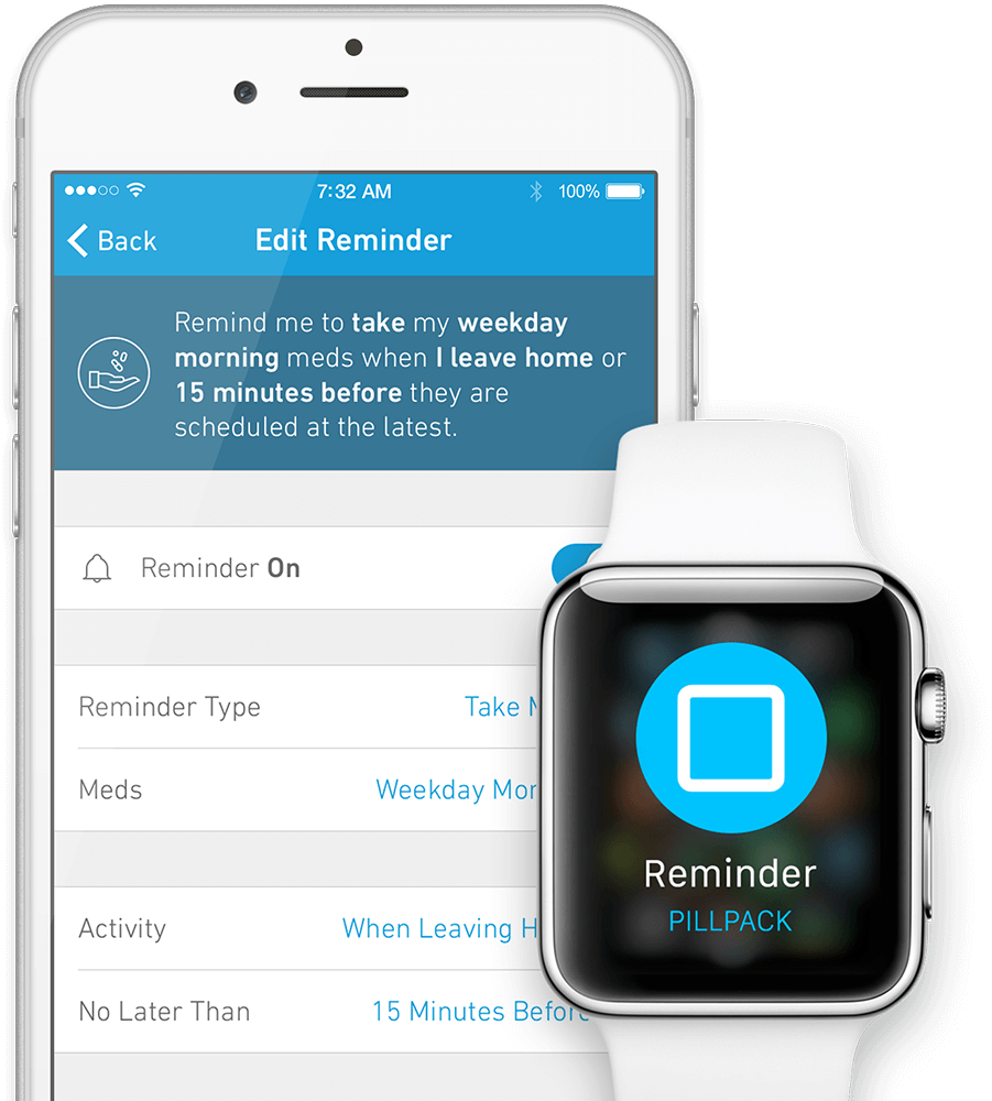 PillPack Medication Reminders The 1st reminder app more intelligent than your alarm clock