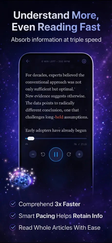HyperRead: Read 3x Faster - Screenshot 3 showing product features and functionality