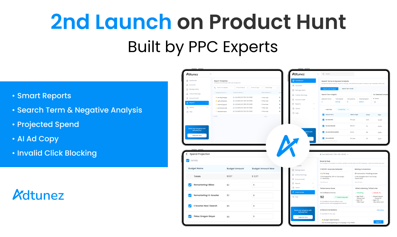 2nd Launch Adtunez - Updated Version - Screenshot 3 showing product features and functionality
