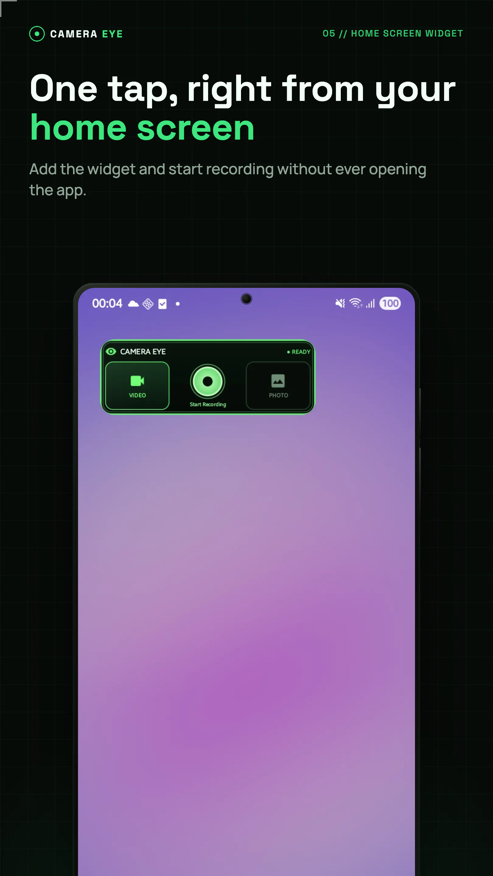 Camera Eye — Background Video Recorder gallery image