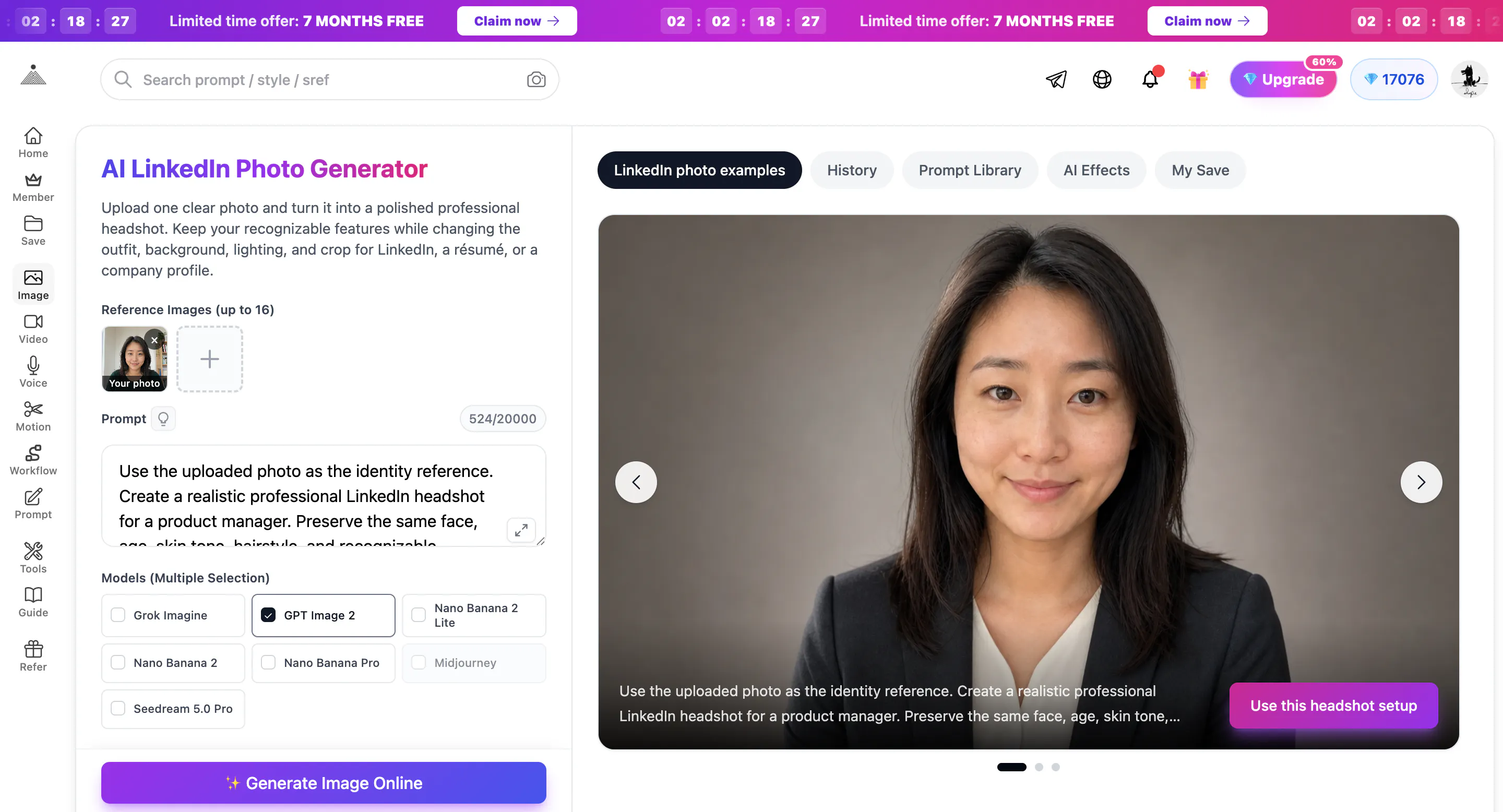 AI LinkedIn Photo Generator gallery image