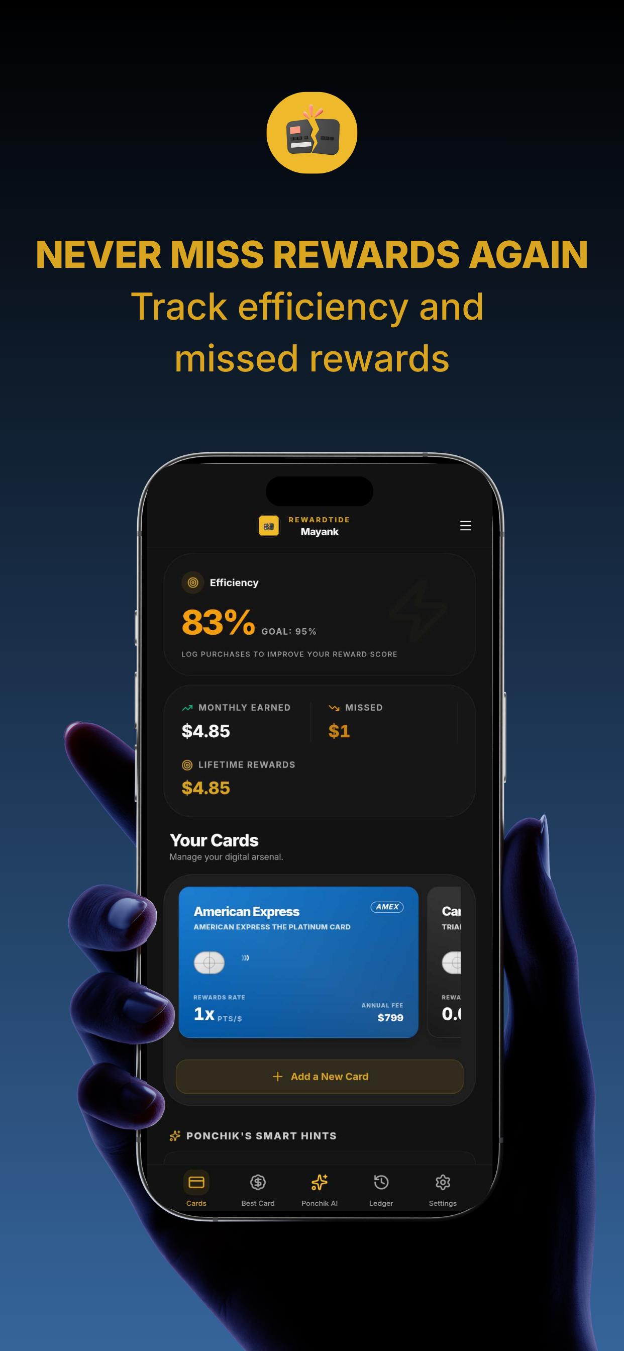 RewardTide - Main product screenshot demonstrating key features and user interface