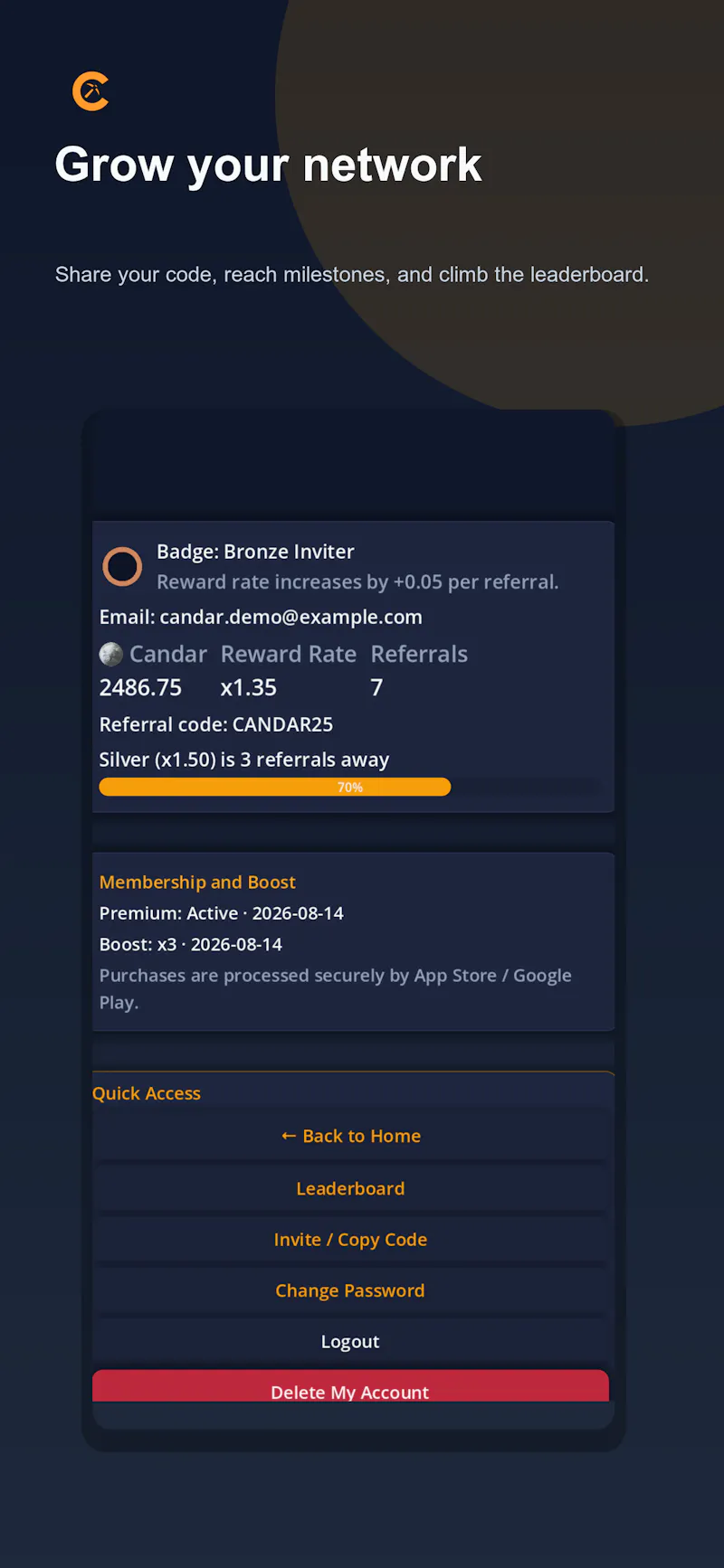Candar Network screenshot 2