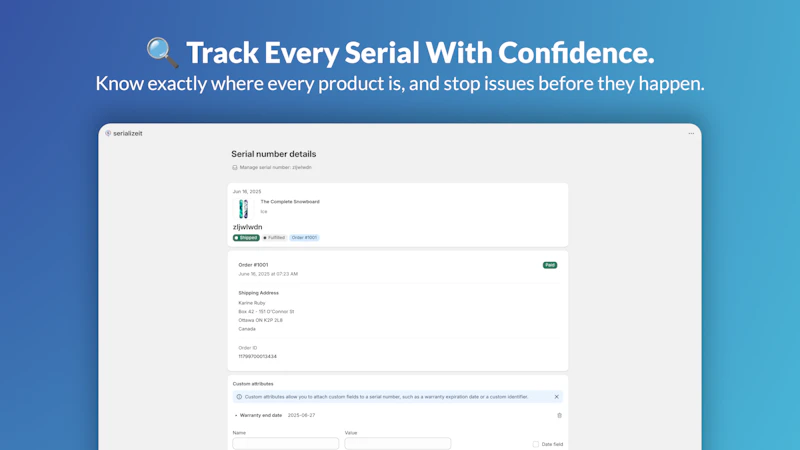 SerializeIt - Serial Numbers in Shopify screenshot 4