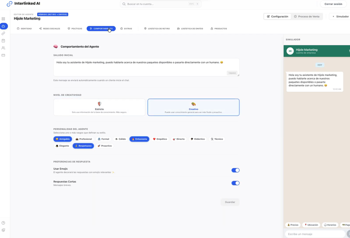Interlinked AI - Screenshot 3 showing product features and functionality