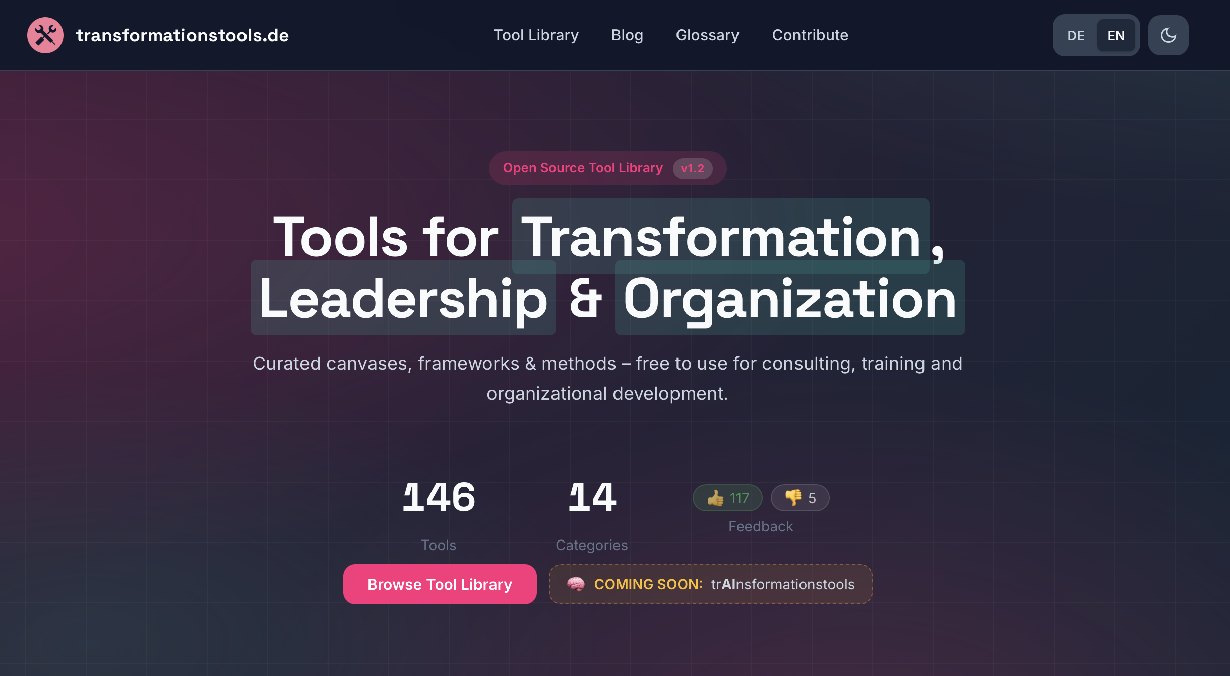 Transformationstools - Screenshot 2 showing product features and functionality