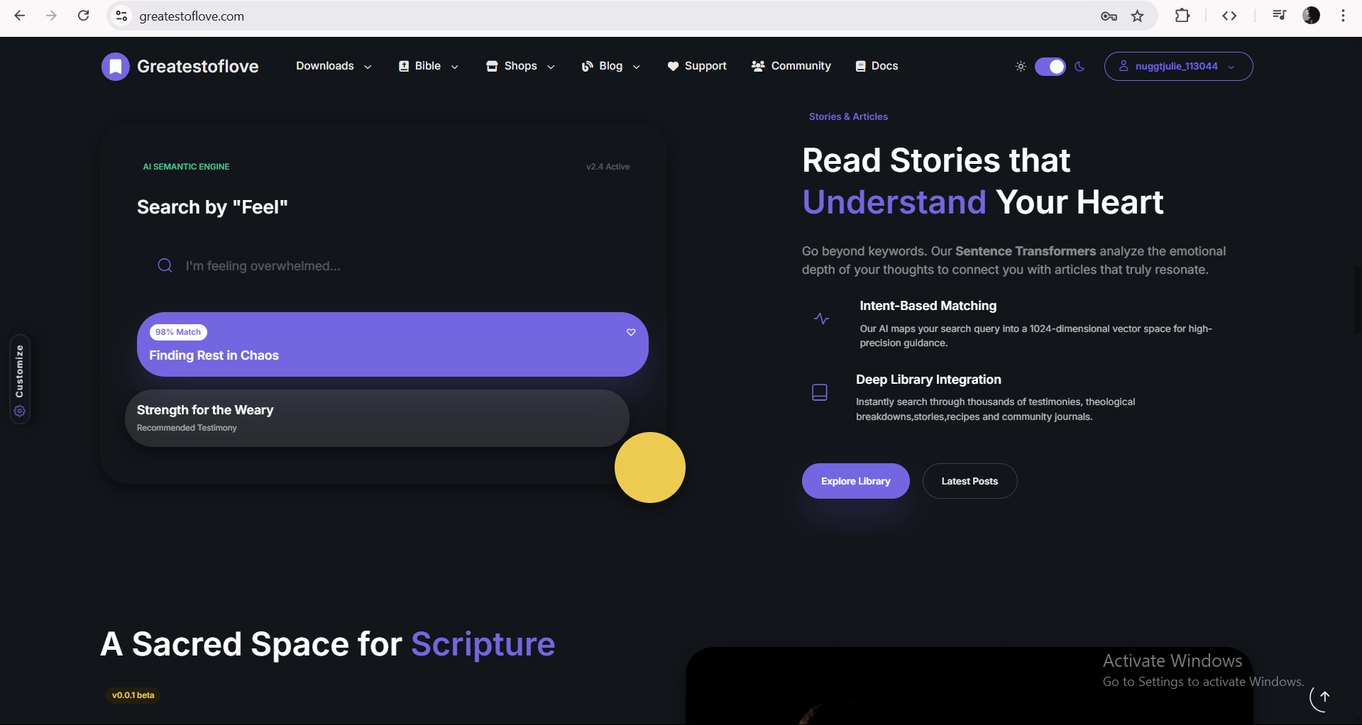 Greatest of Love - Screenshot 3 showing product features and functionality