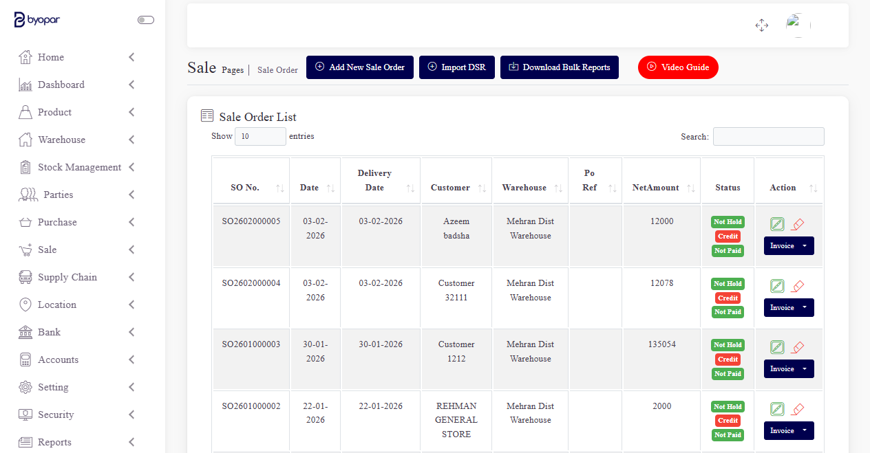 Byopar App - Screenshot 4 showing product features and functionality