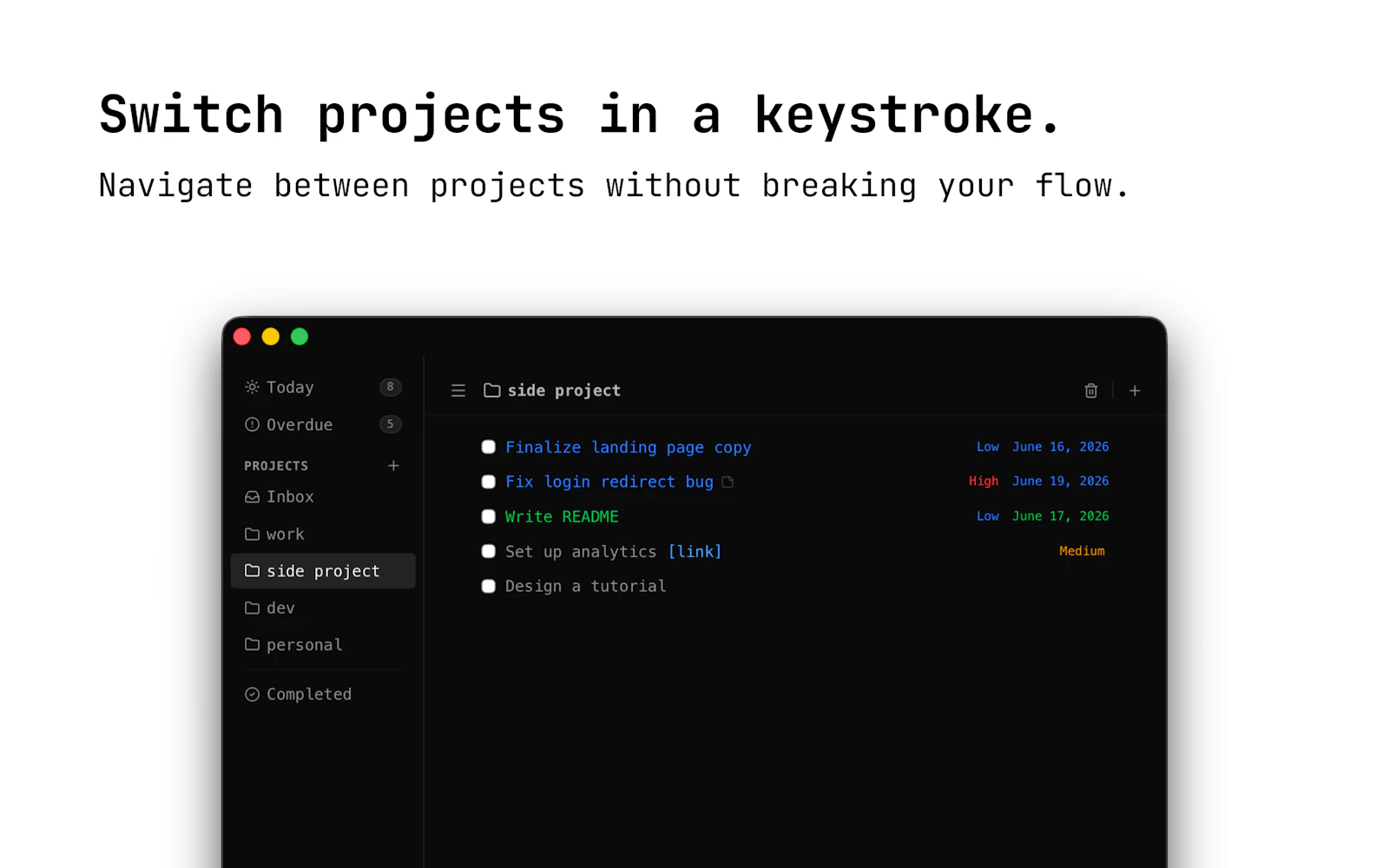Keystroke Task Manager screenshot 1