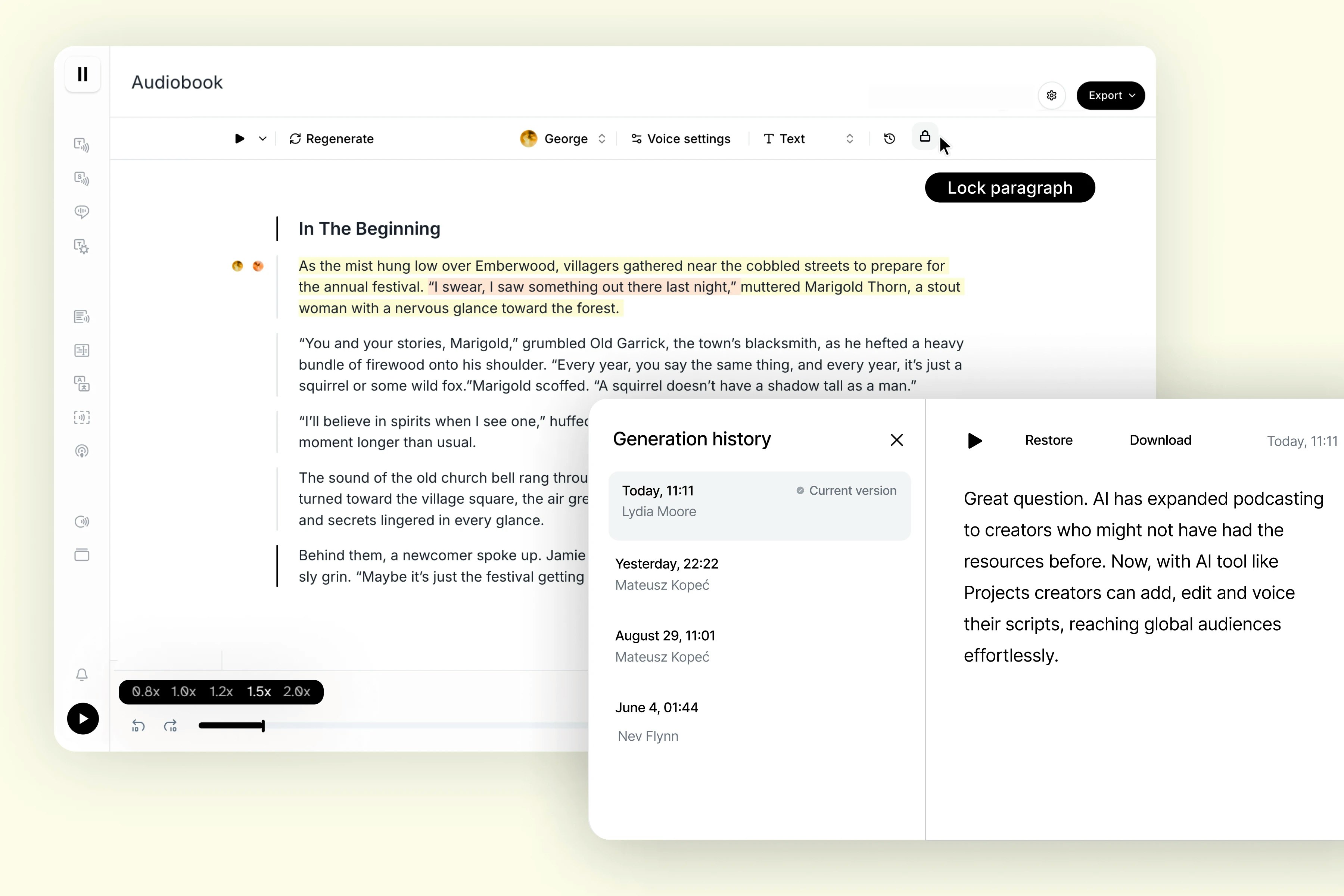 startuptile Projects by ElevenLabs-Structure edit and generate long-form audio with precision