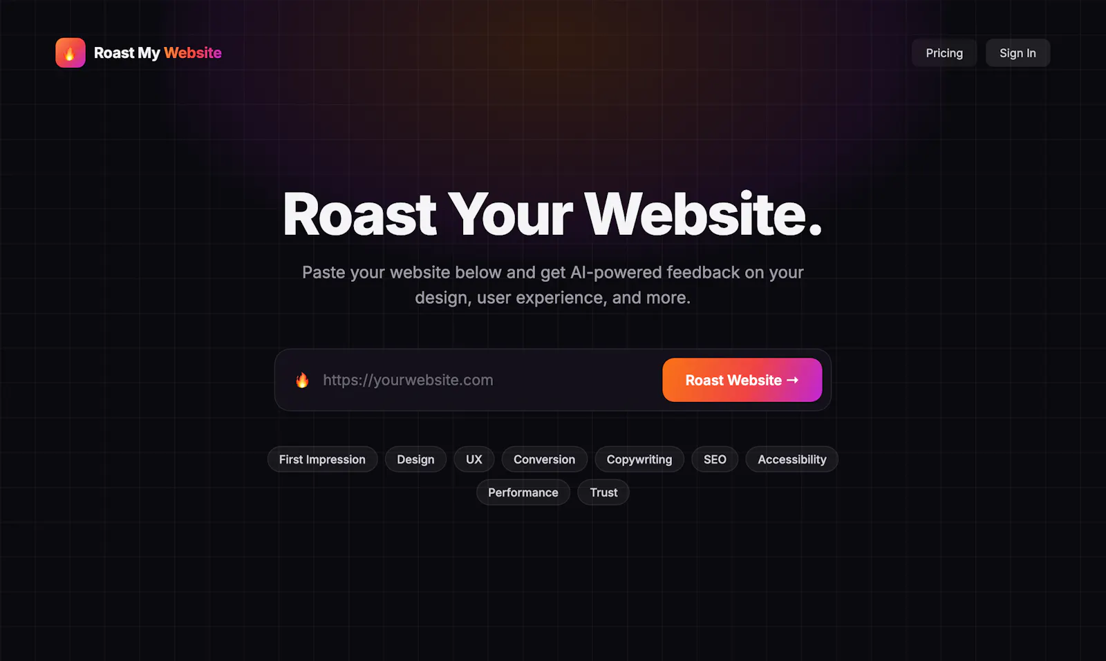 Roast My Website screenshot 1