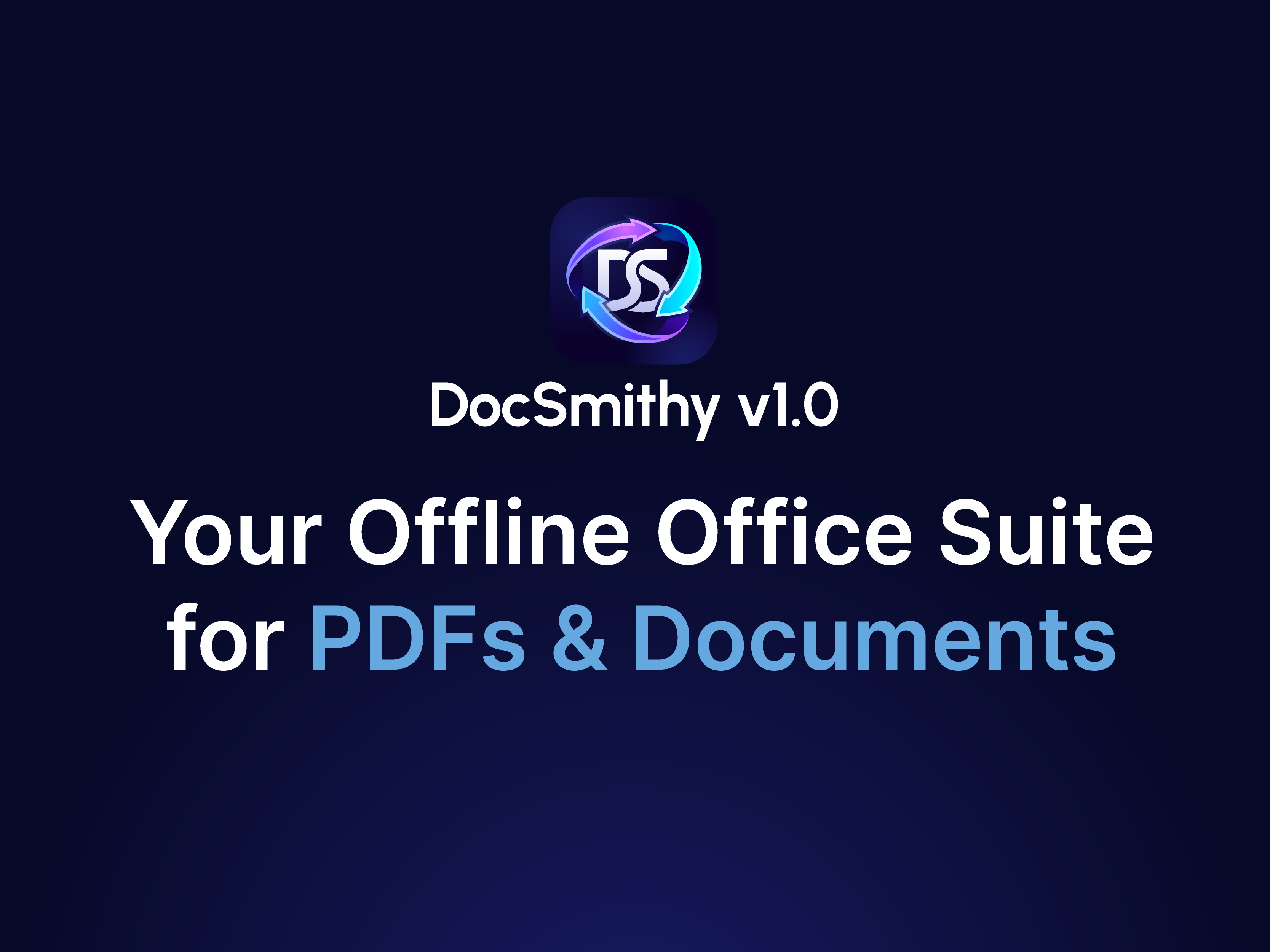 DocSmithy - Main product screenshot demonstrating key features and user interface