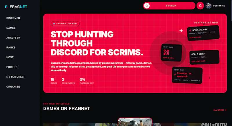 Fragnet screenshot 1