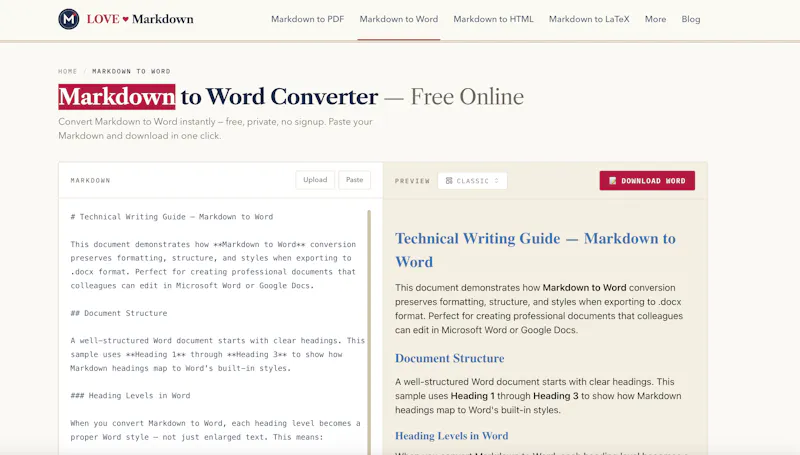 LoveMarkdown screenshot 3