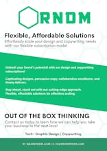 RNDM design and copywriting service gallery image