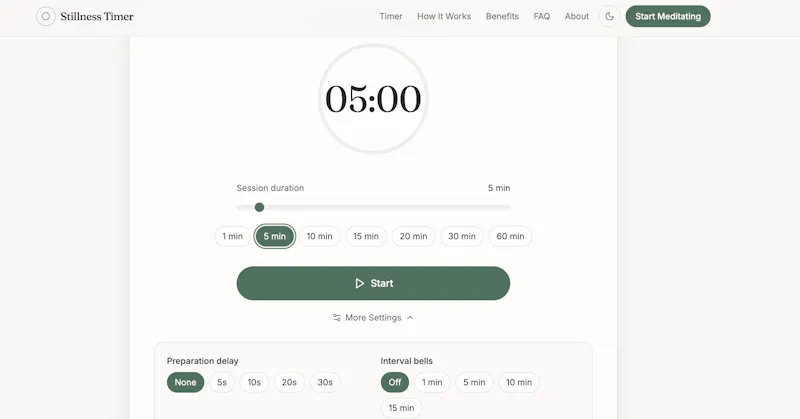 Stillness Timer - Meditation Timer screenshot 3