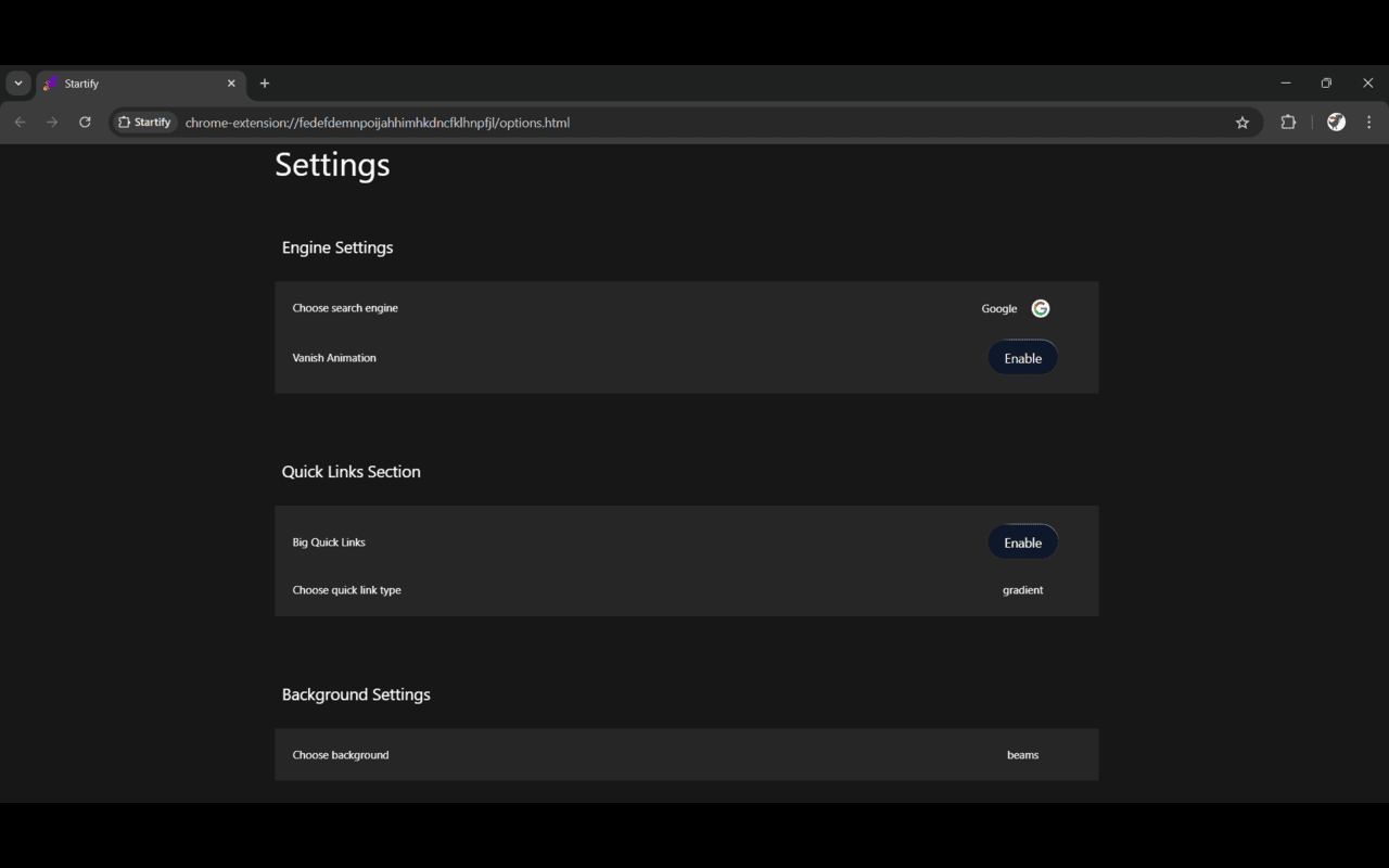 Startify gallery image