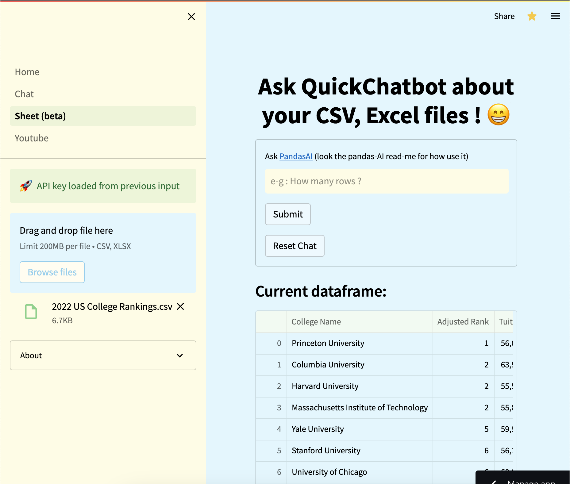 Média Quickchatbot - Openai Chat PDF |Chatgpt CSV |Résumé de YouTube Chatgpt 1
