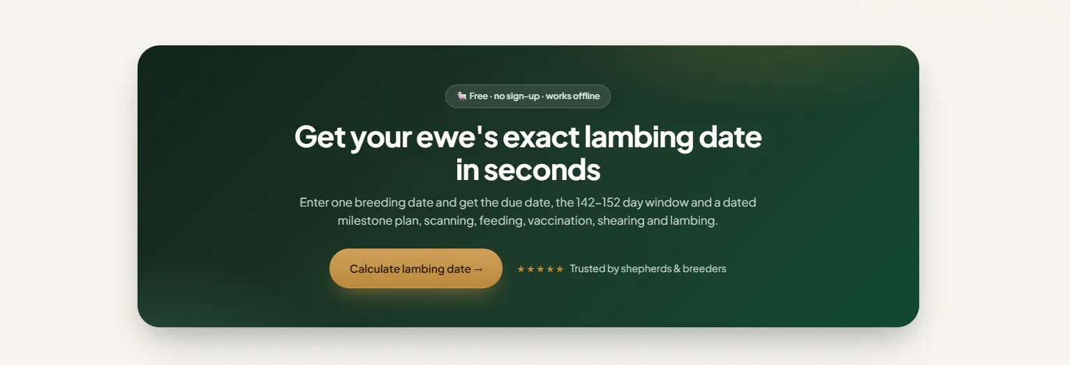 Sheep Gestation Calculator gallery image