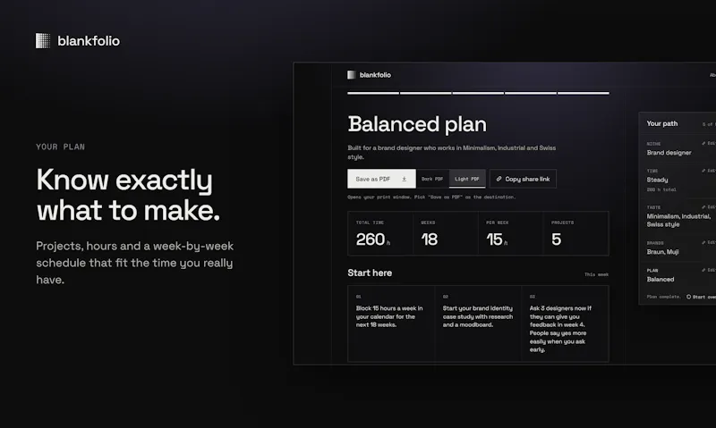 Blankfolio screenshot 3