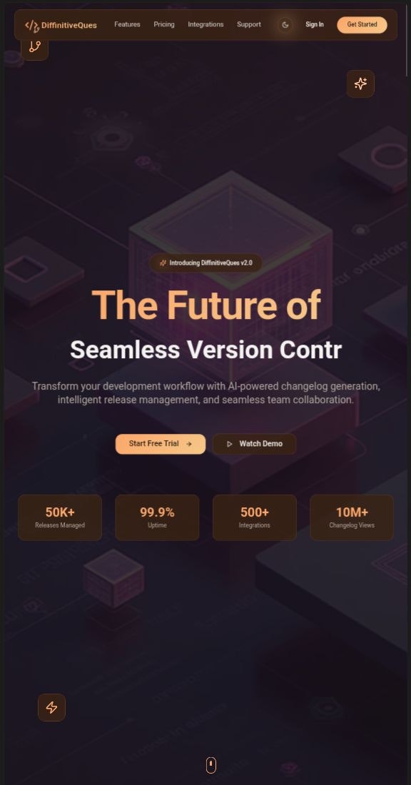 Mídia 8 de Diffinitiveques - Geração inteligente de Changelog para equipes de desenvolvimento modernas.