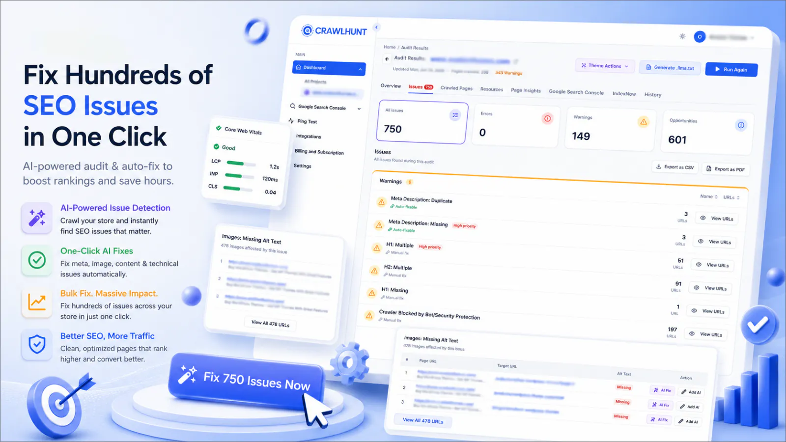 CrawlHunt Shopify App gallery image