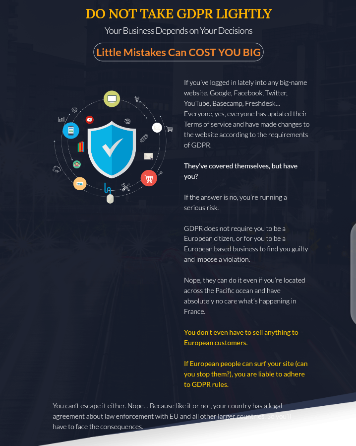 WP GDPR फिक्स एलीट Unltd साइट्स वार्षिक - मिनटों में अपनी वर्डप्रेस वेबसाइट GDPR-Compliant करें। मीडिया 7