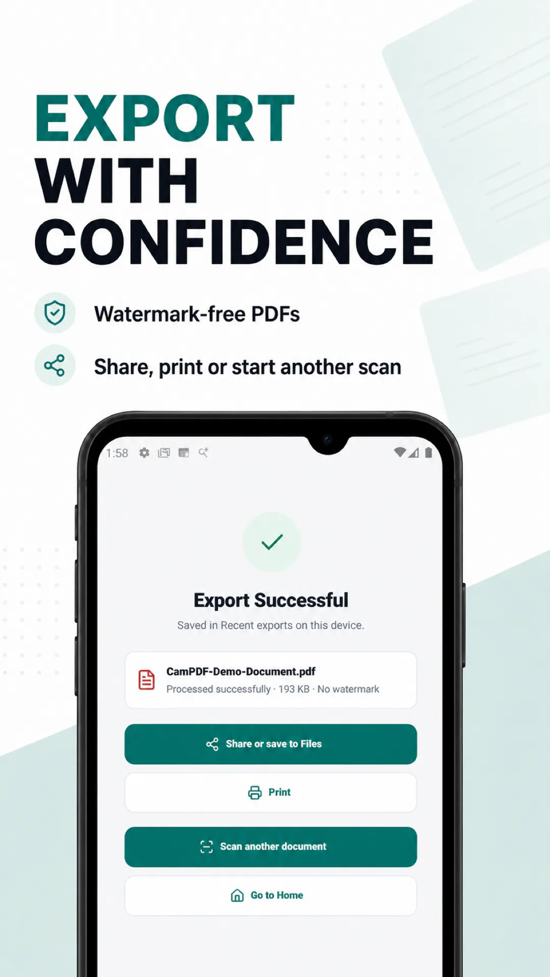 Cam PDF Scanner: Sign & OCR screenshot