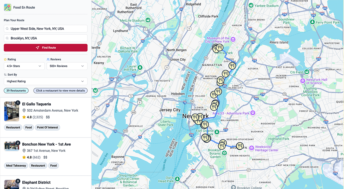 وسائط foodenroute - ابحث عن أفضل طعام في أي رحلة برية 1