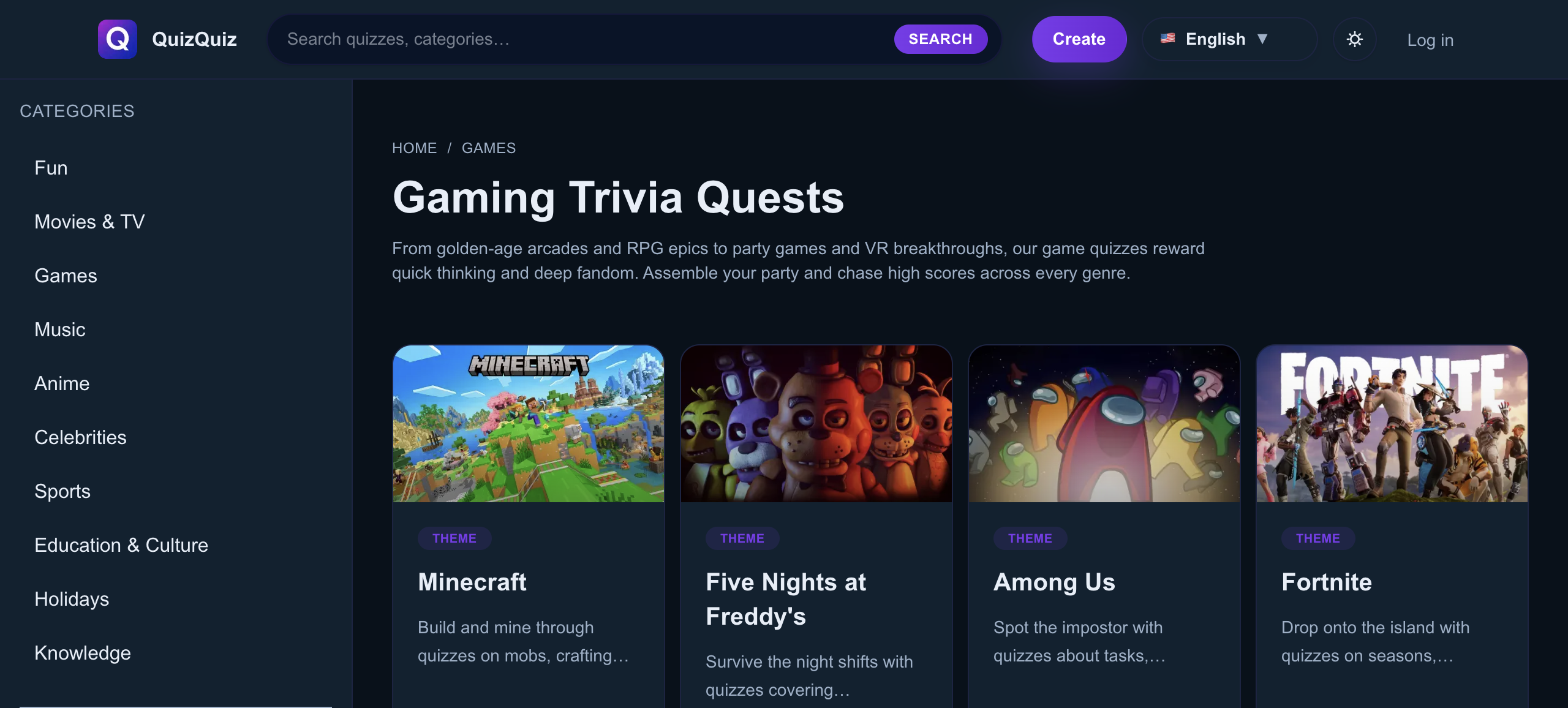 Média Quizquiz - Quiz et Trivia Web App. 3